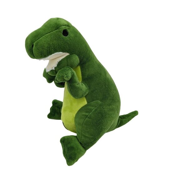 Green TRex Dinosaur Turns Into Headrest by Sam Salem & Son Beanbag Plush 12" - Picture 1 of 7